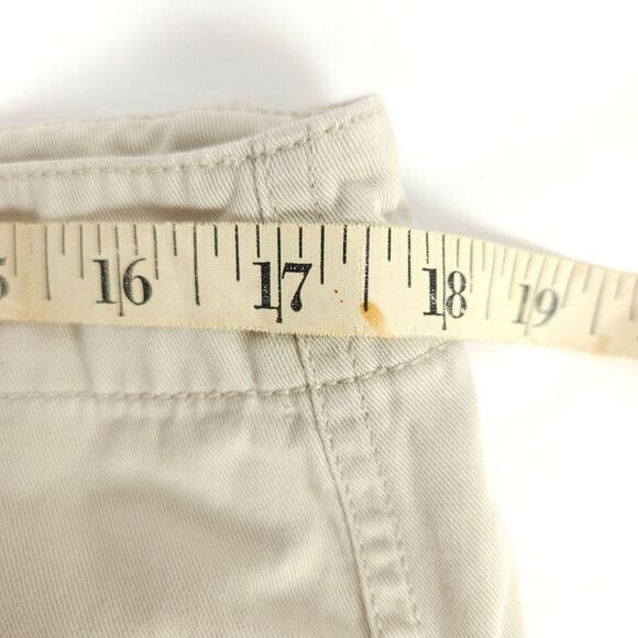 Lauren Ralph Lauren Jeans Co Womens 12 35x8 Cream Flat Front Chino Khaki Shorts - Picture 5 of 7
